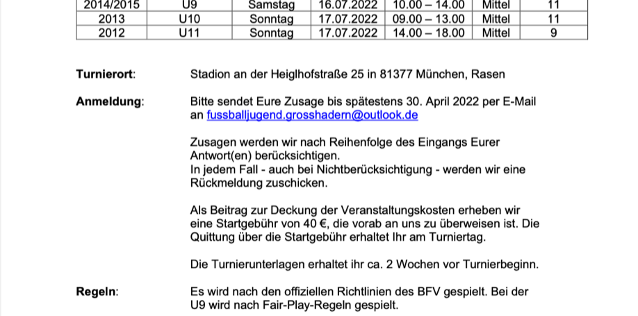 Großhadern Cup 2022